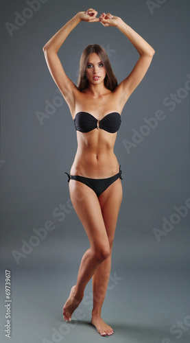 Beautiful woman with slim b...