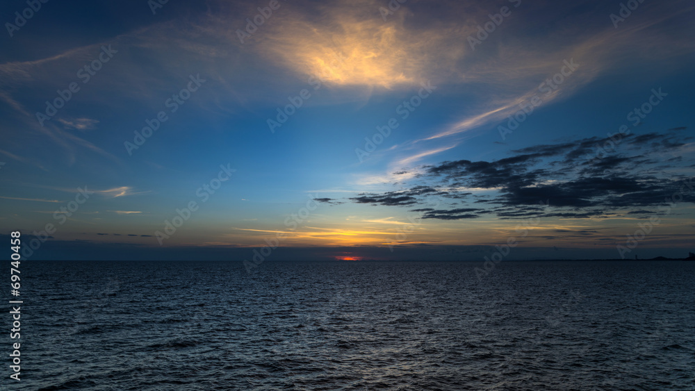 Sunset seascape at Samed island