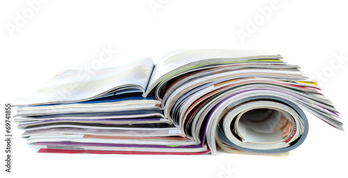 Magazines isolated on white