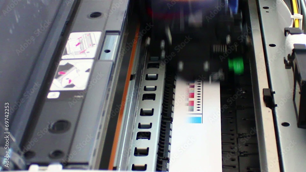 Computer Printer Head in Action Computer Printer Head in Action