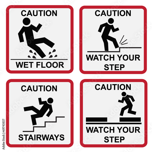 Caution signs
