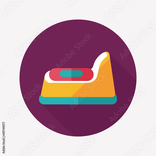 baby potty flat icon with long shadow,eps10
