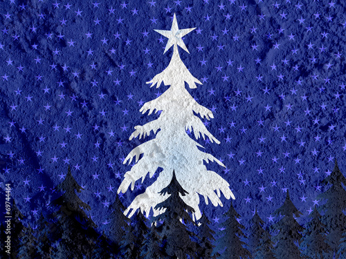 Christmas Cards on Cement wall Background texture