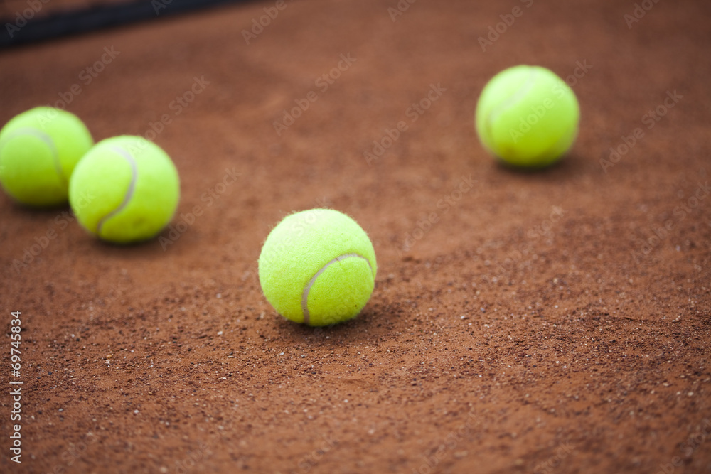  Tennis Ball on court