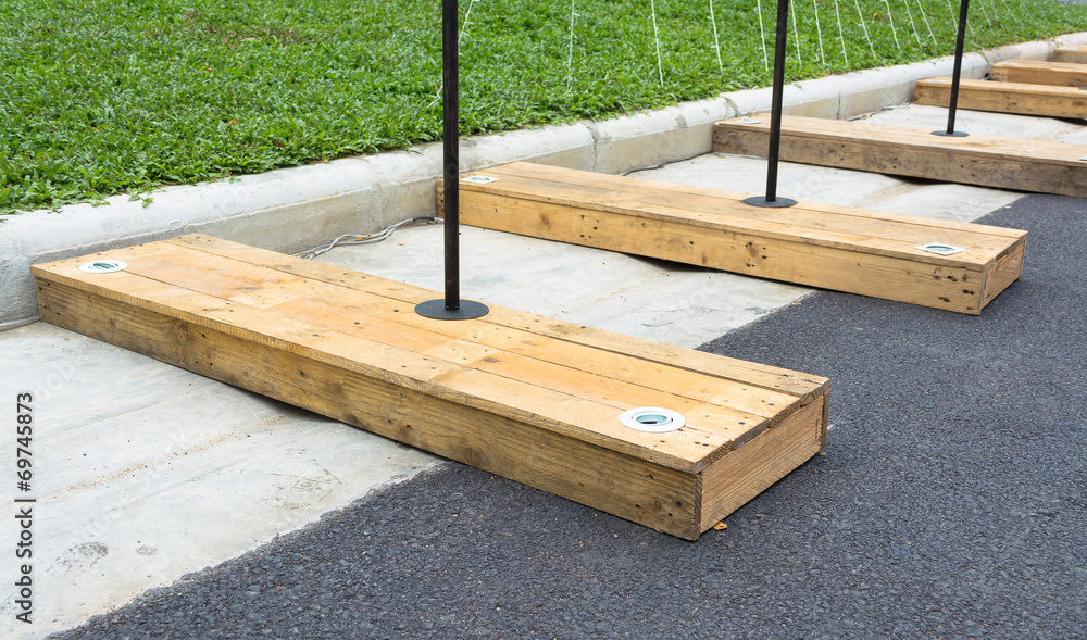 wooden box stand Stock Photo Adobe Stock