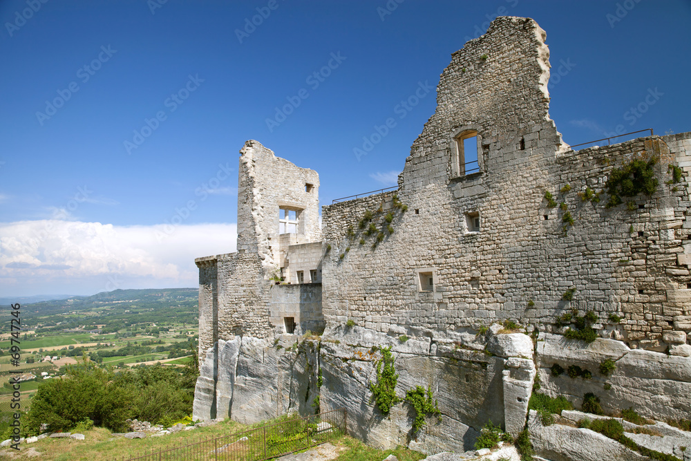 Ruins of the castle of Lacoste, Provence, France