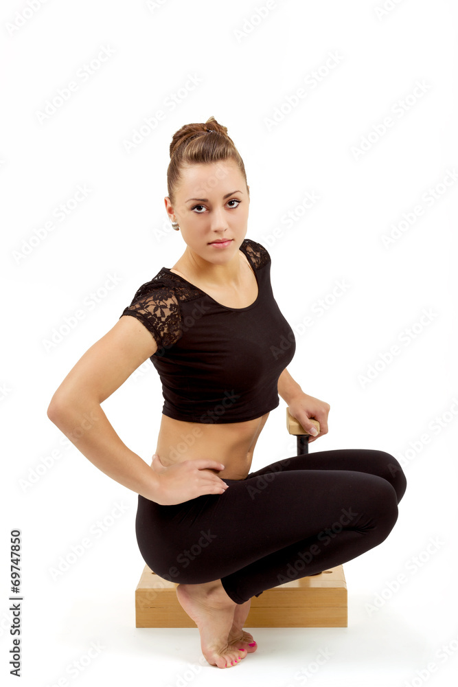 Young professional gymnast woman Young professional gymnast woman