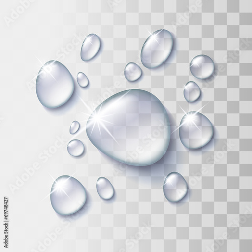 Transparent water drop