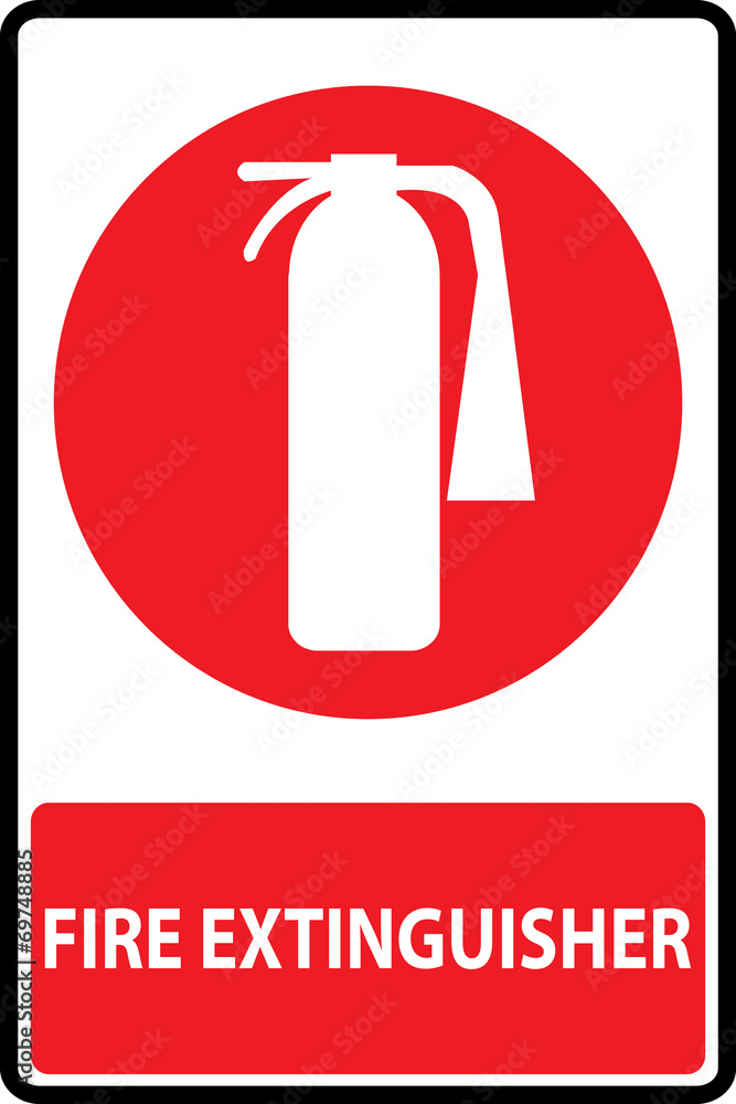 Fire Extinguishers Sign Stock Vector Adobe Stock 