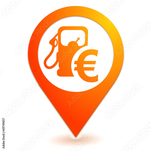 prix des carburants sur symbole localisation orange