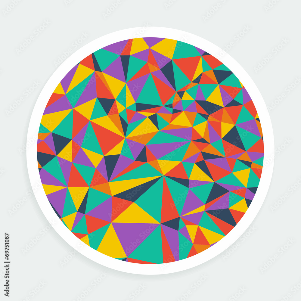 Obraz premium Round background bright mosaic