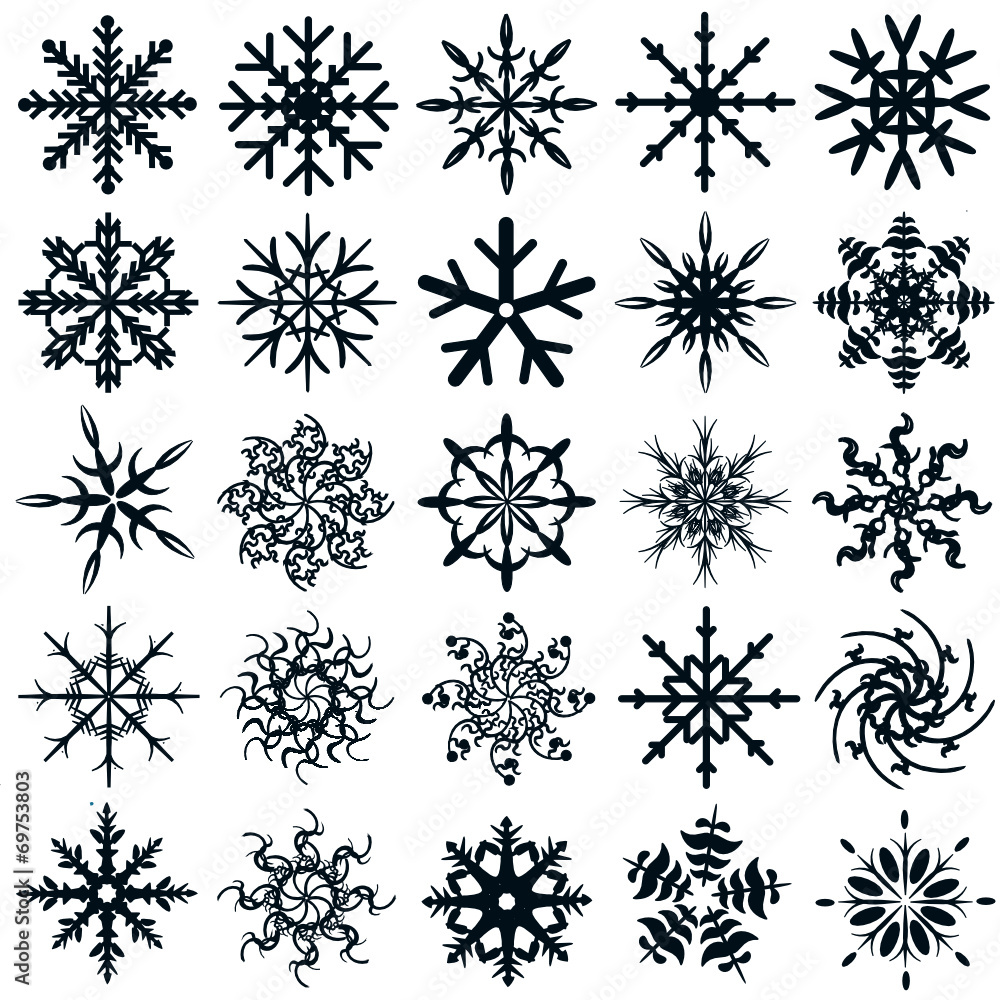 Kollektion von 25 verschiedenen Eisblumen Kollektion von 25 verschiedenen Eisblumen
