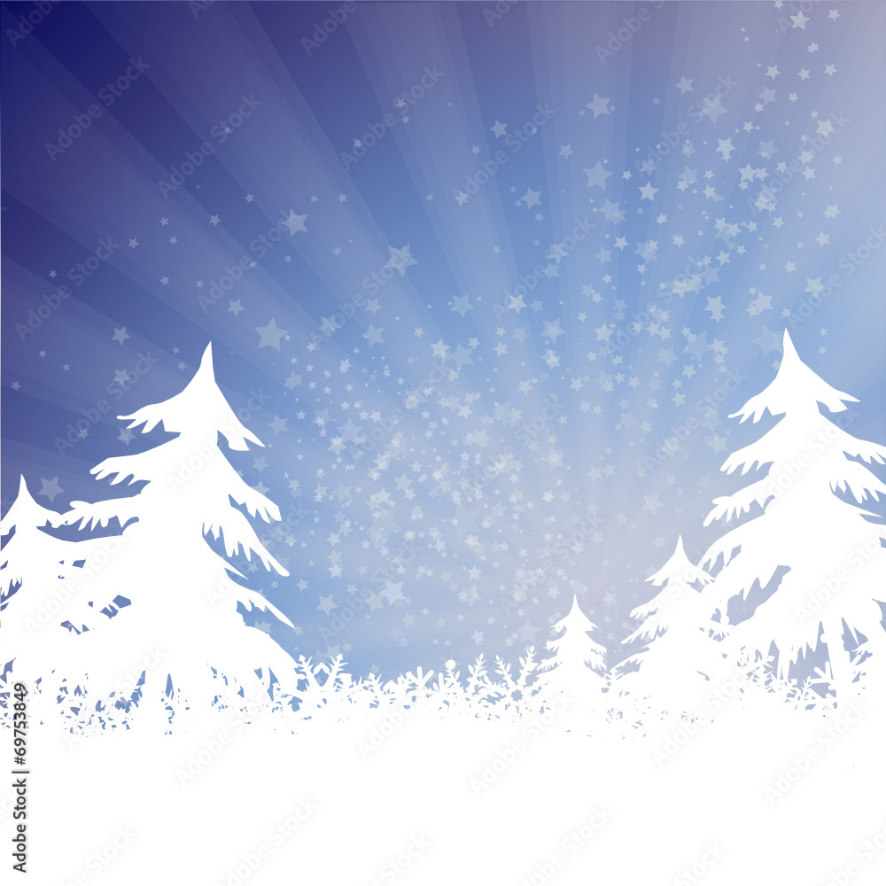 Weihnachten Hintergrund mit Schnee und glitzernden sternen