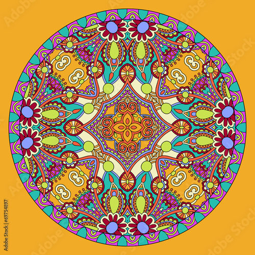 decorative design of circle dish template, round geometric patte