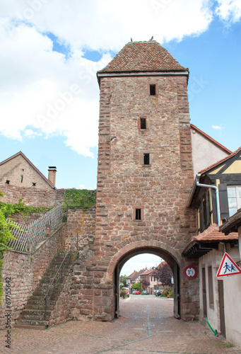 Porte d'entrée de la ville de Wangen en Alsace, Bas Rhin