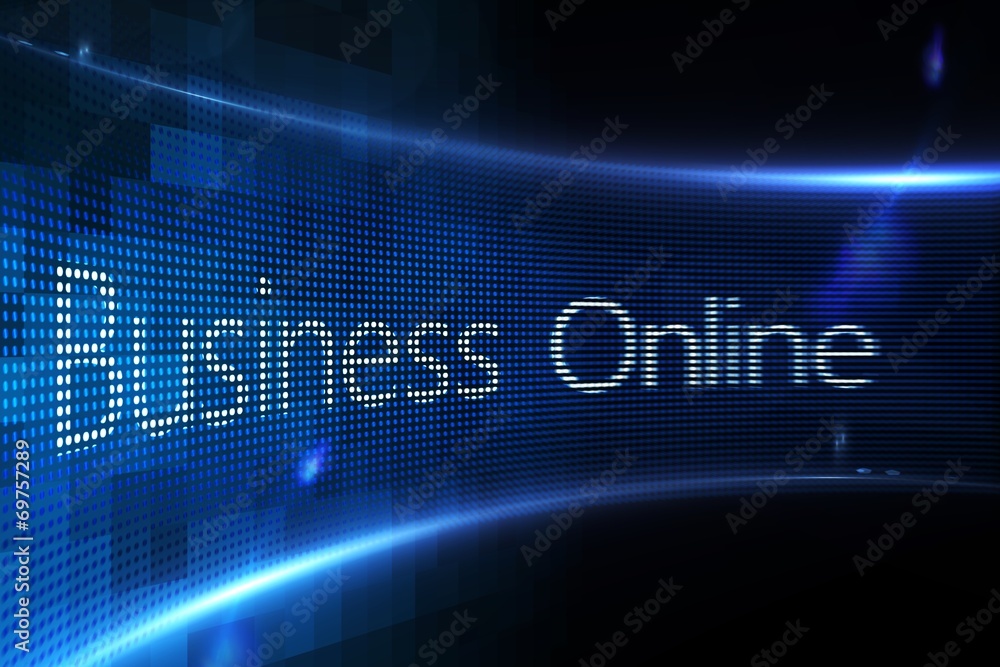 Business online on digital screen