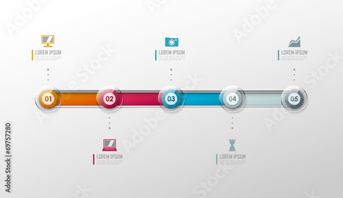 Timeline infographic. Vector template.