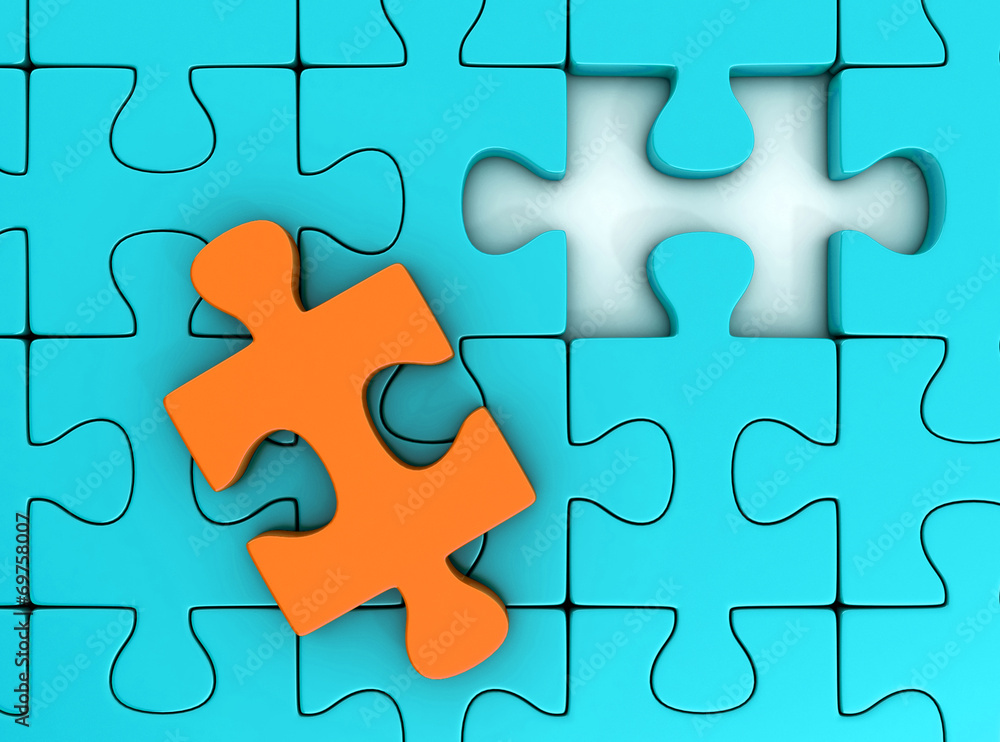 colorful puzzle pieces. close up. 3d illustration colorful puzzle pieces. close up. 3d illustration