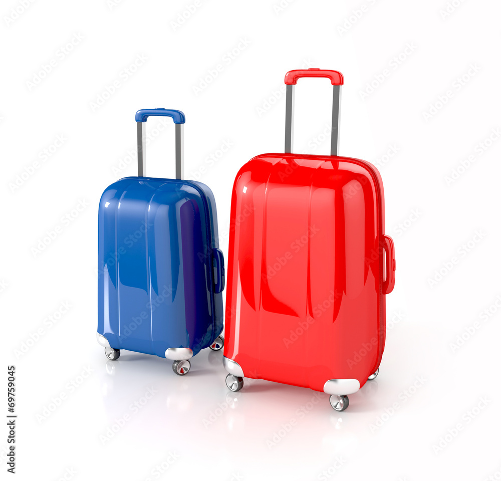 suitcase isolated on white. 3d illustration suitcase isolated on white. 3d illustration