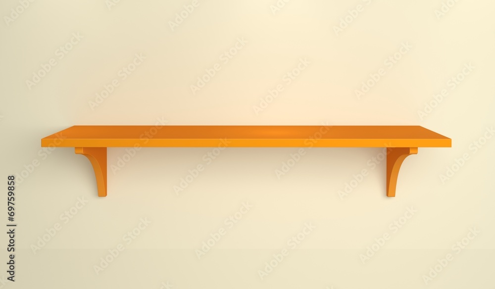 Simple shelves on a wall.