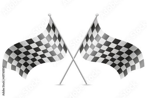 checkered flags for car racing vector illustration