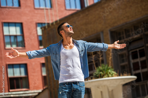 handsome cool man outdoor photo