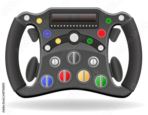 steering wheel of racing car vector illustration EPS 10