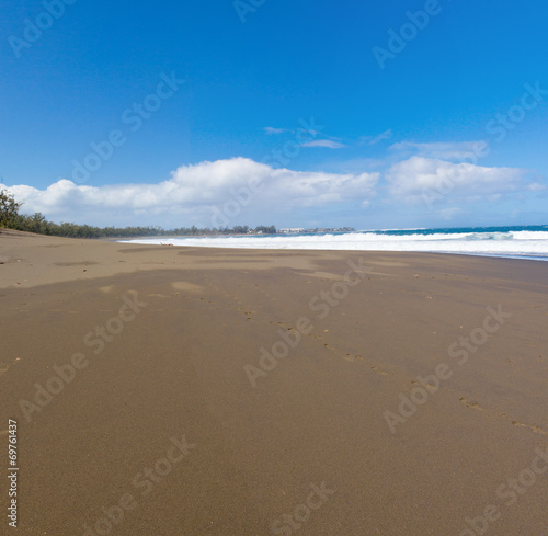 plage de sable noir, l'Etang-Salé-les-Bains, Réunion