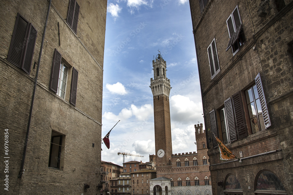 Obraz premium torre del Mangia, Siena, Italia
