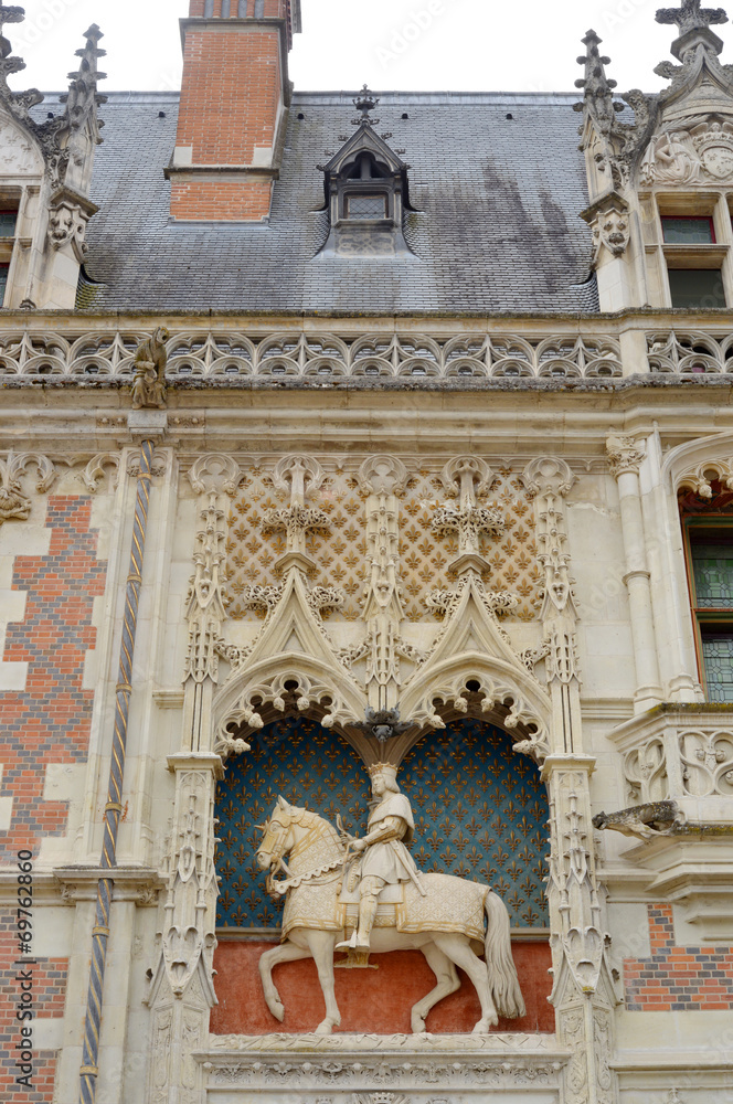 Chateau in Blois, Frankreich, Architekturdetail Reiter