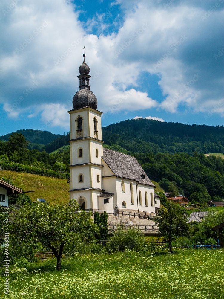 Ramsau bei Berchtesgaden mit Pfarrkirche St. Sebastian