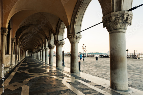 Panoramic view to San Marco square in Venice, Italy early in the © Valeri Luzina