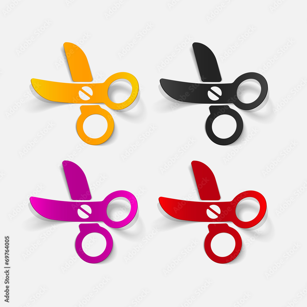 realistic design element: scissors realistic design element: scissors