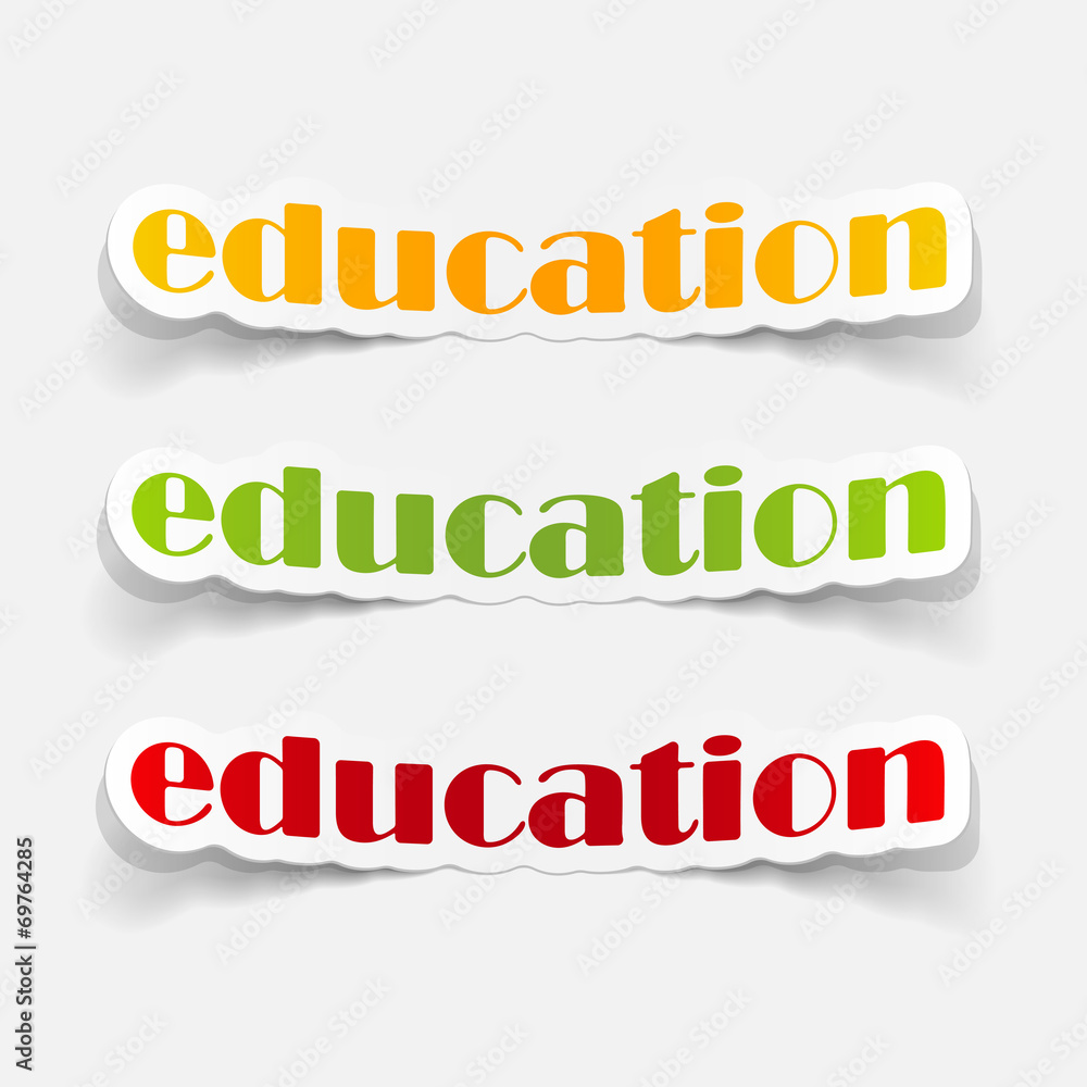 realistic design element: education realistic design element: education