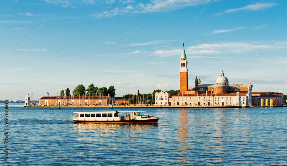 Fototapeta premium The church and monastery at San Giorgio Maggiore in the lagoon o