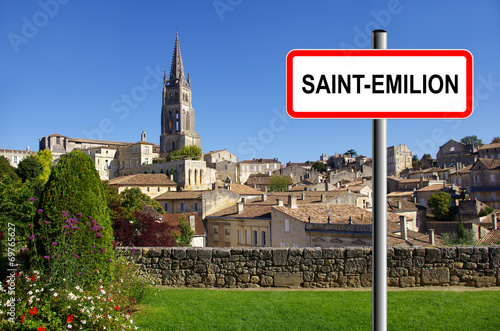 Tableau sur toile Village de saint-émilion, Gironde, Aquitaine