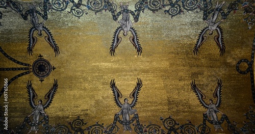 Painting of angels on ceiling from a catholic church