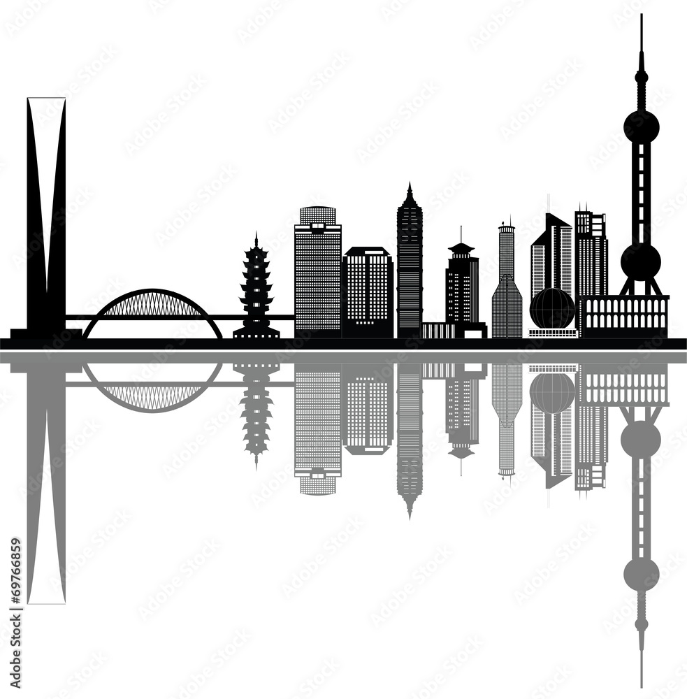 Obraz premium shanghai city skyline