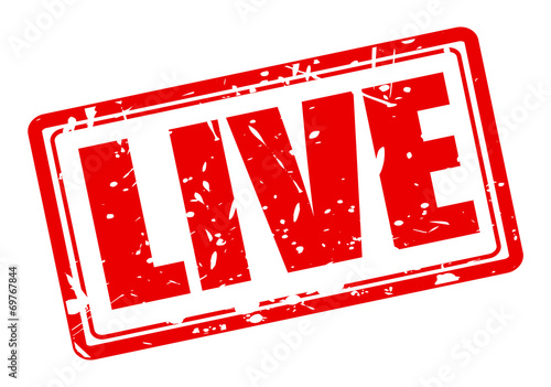 Live red stamp text