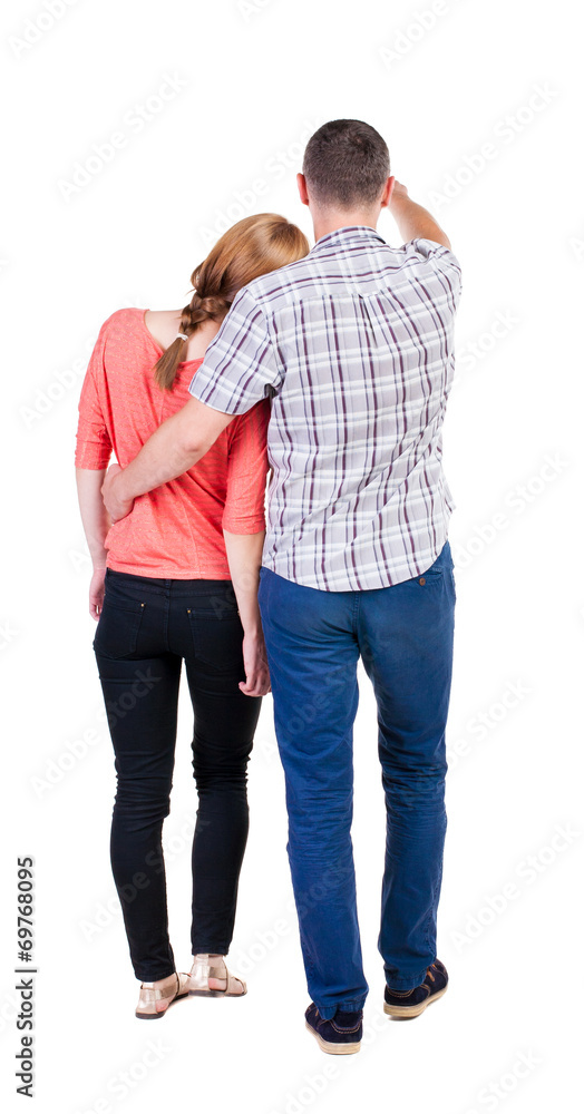 Back view going couple. Back view going couple.