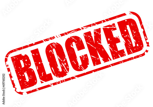 Blocked red stamp text