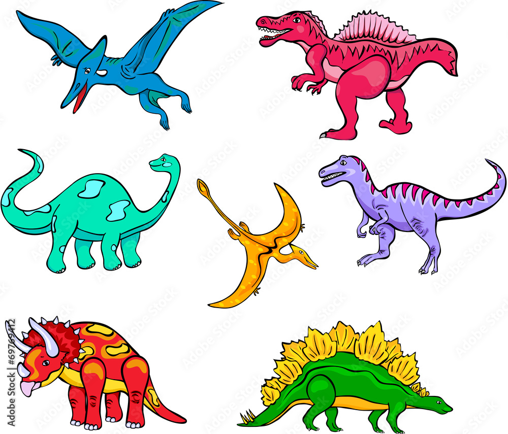 Set of dinosaurs Set of dinosaurs