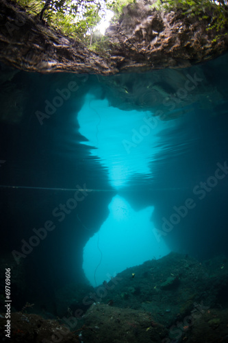 Shallow Cavern Underwater