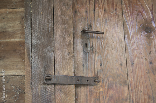 Detail of old wooden doors