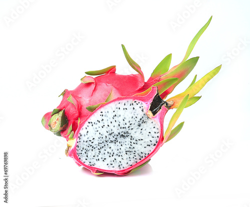 Dragon Fruit isolated against white background