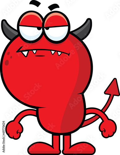 Cartoon Devil Grumpy