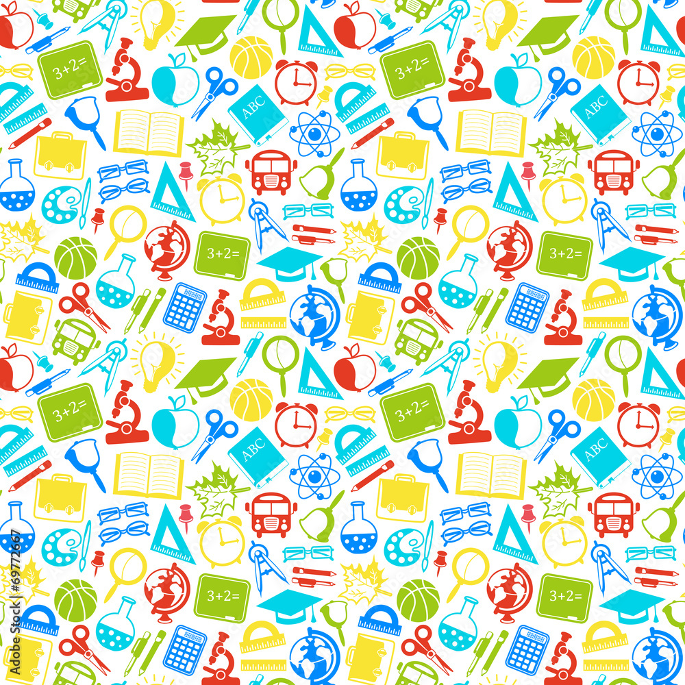 colorful seamless pattern school subjects colorful seamless pattern school subjects