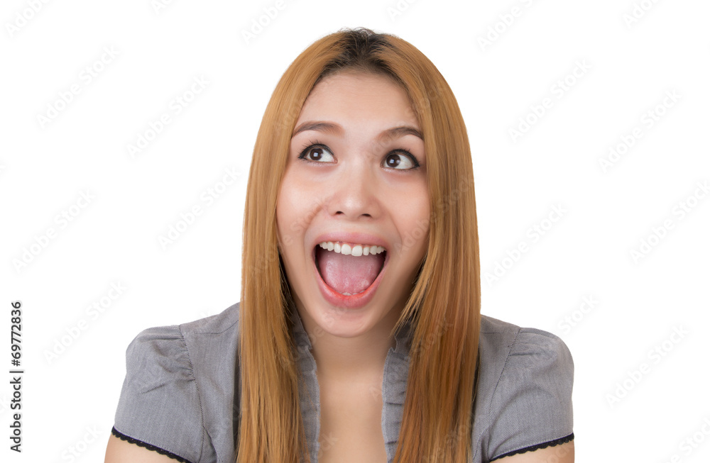 Beautiful women are making a surprise. Beautiful women are making a surprise.