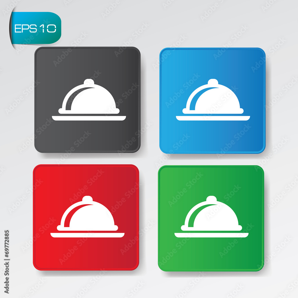 Food on buttons,vector Food on buttons,vector