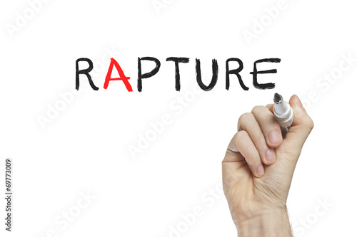 Foto Hand writing rapture